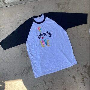 Worthy of Love Baseball Tee NWOT